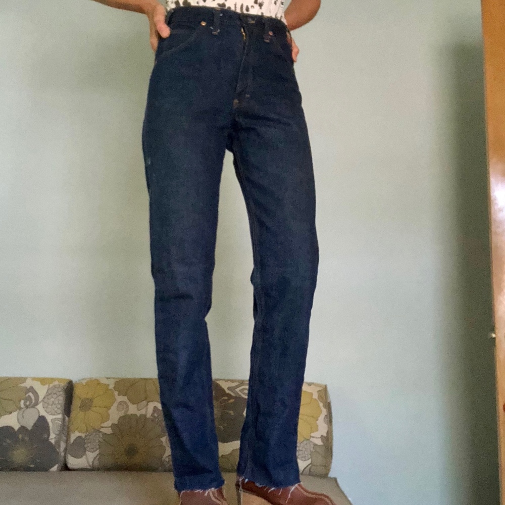 Vintage High Waisted Raw Denim Jeans sz.26/27